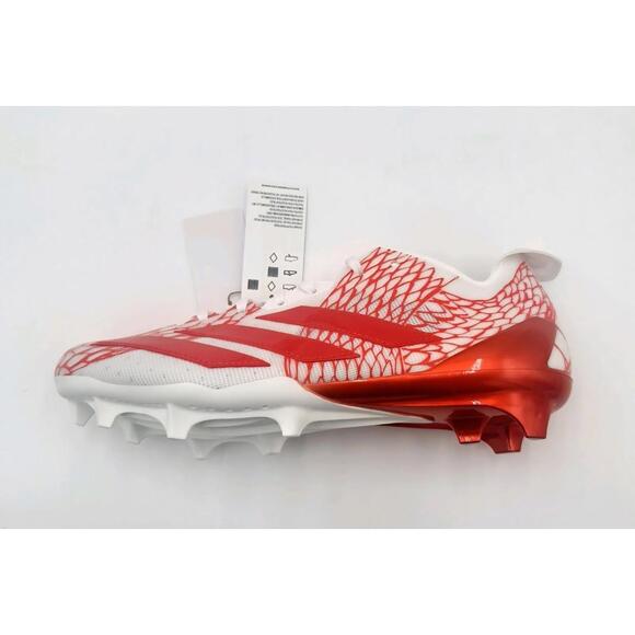 Adidas Adizero Electric Orange/White Football Cleats Size 9.5 Men\'s New main image 7